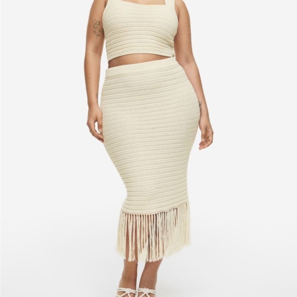 Crochet look skirt